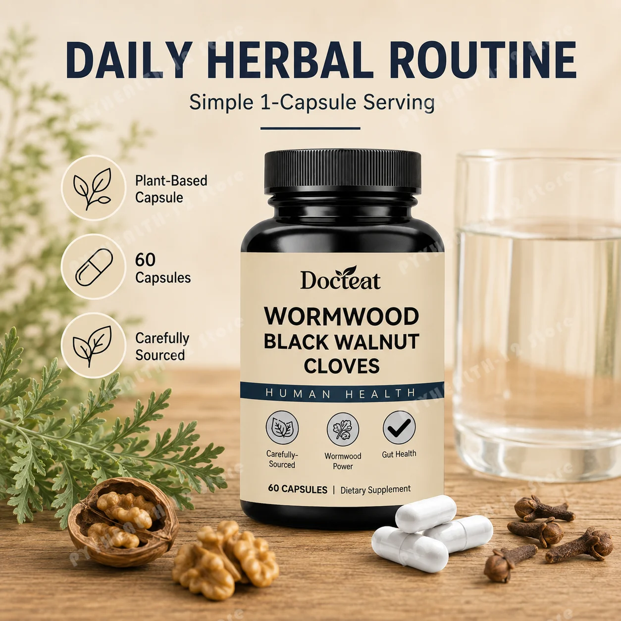 Herbal And Wellness Products - Pelin Siyah Ceviz Karanfil Kapsülleri 60