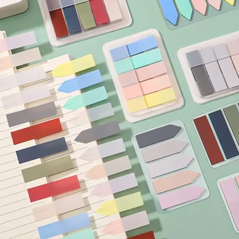 100 adet/takım kendinden yapışkanlı yapışkan not renkli PET not defteri kitap sayfa işaretleyici etiket endeksi Sticker imi kırtasiye Memo Pad