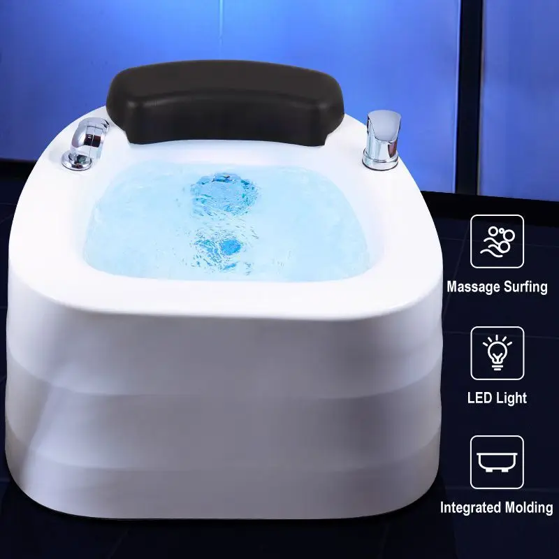 

Salon Use Deep Acrylic Bowl Whirlpool Function Hair Spa Tub Professional Luxury Pedicure Chair for Nail Spa Manicure Massage