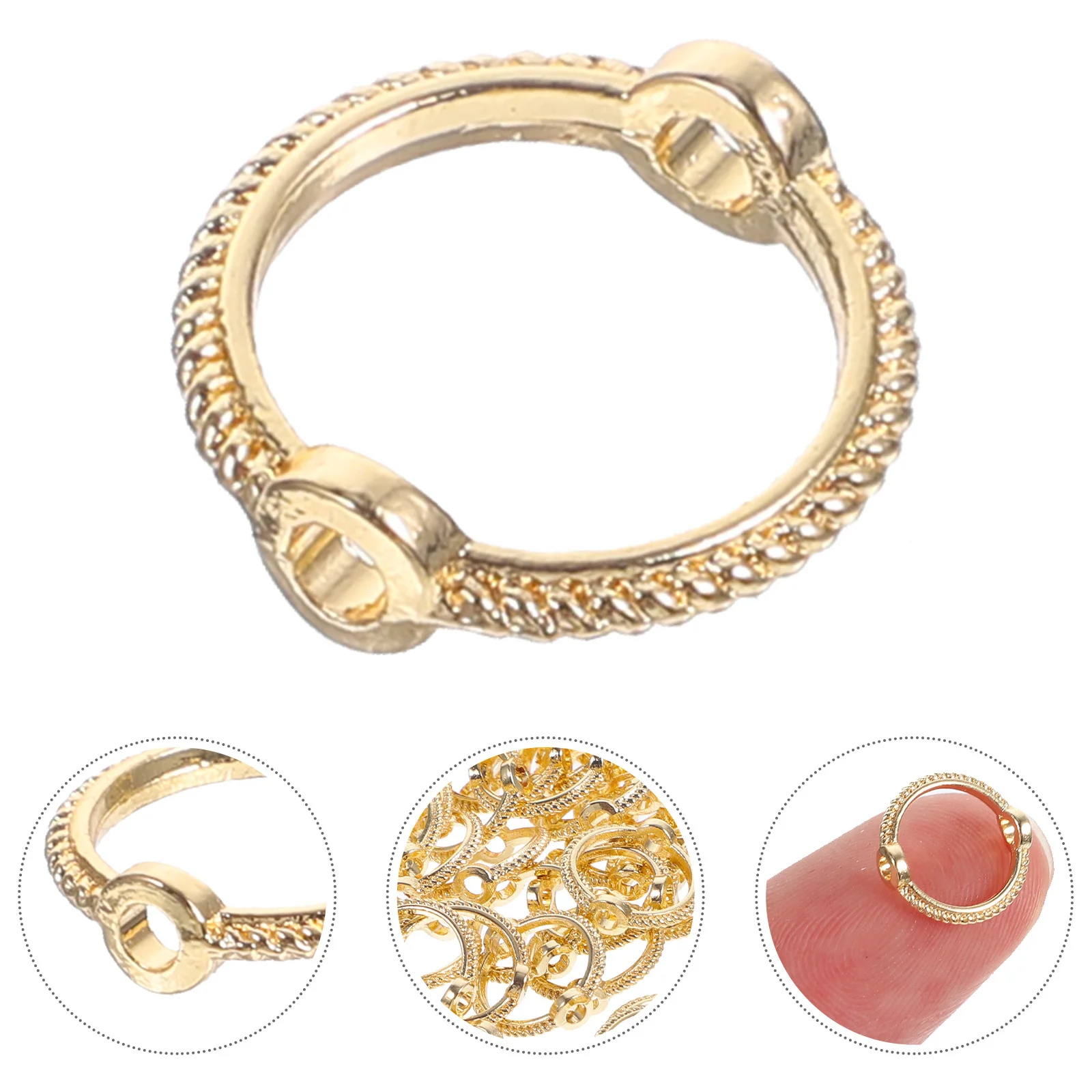 

50pcs Round Frames Metal Diy Jewelry Making Supplies Connector Spacer For Necklace Bracelet Craft Small Jewelry Spacer Metal