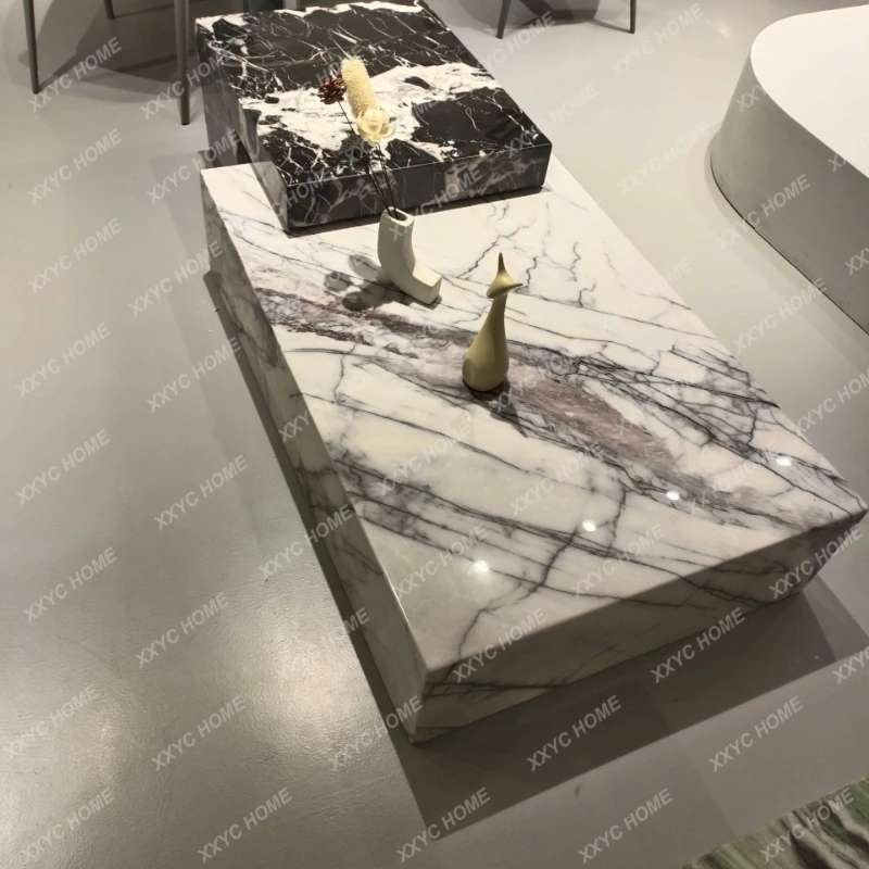 

Q minimalist modern living room marble coffee table telescopic rectangle