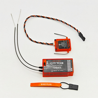 CM703 7 Channel 2.4Ghz RX Receiver with Satellite PPM and PWM Output Compatible with DSM2/DSMX For RC Model Transmitter