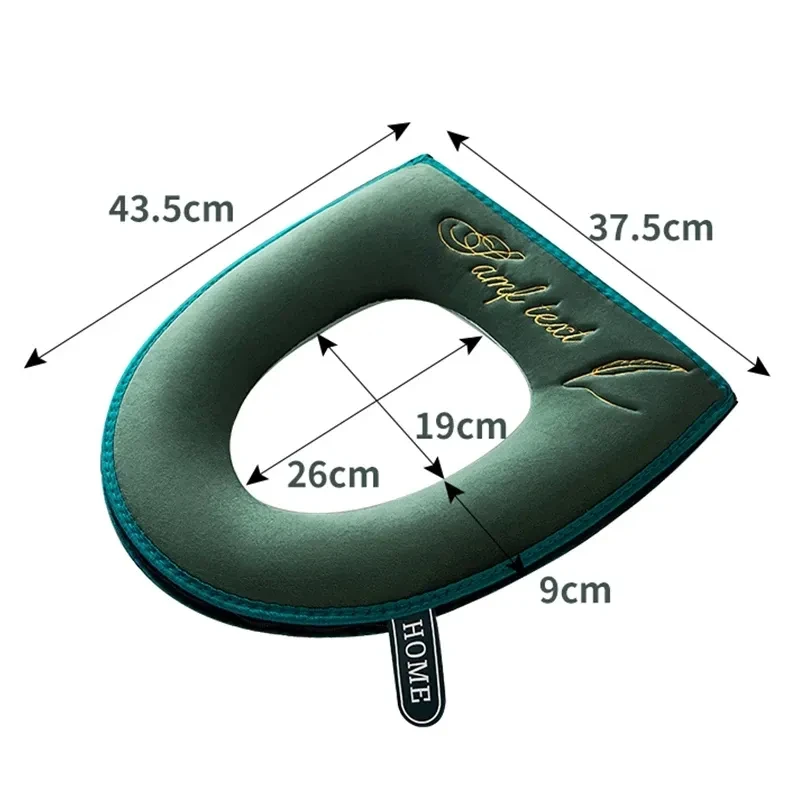 범용 변기 시트 커버, 따뜻한 부드러운 WC 매트, 욕실 세탁 가능한 탈착식 지퍼, 플립 뚜껑 핸들, 가정용 방수, 겨울