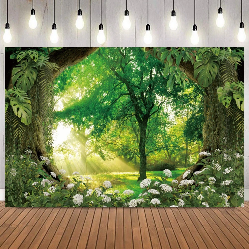 Fondo de fotografía de escena costera de glicina, palmera de playa Tropical, retrato de fiesta de jardín exótico, decoración del hogar, fondo de fotografía