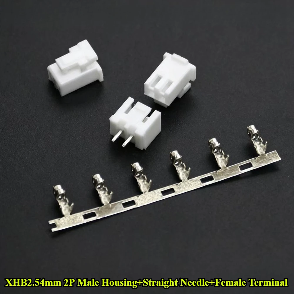 100Sets XHB2.54mm With Lock Buckle 2P/3P/4P/5P/6P/7P/8P/9P/10P/11P/12P Male Housing+Straight Needle+Female Terminal Connector