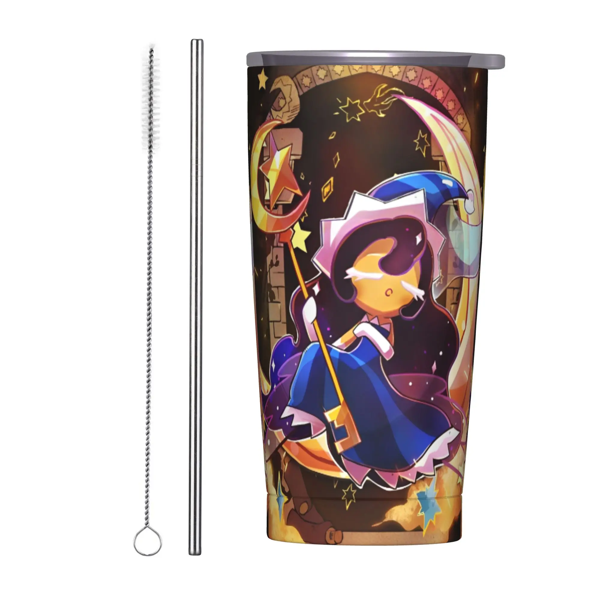 Cookies Run Kingdoms Tumbler Vacuum Insulated Role-Playing Gacha Game Coffee Cups Vacuum Flask Car Mug Hot Cold Drink, 20oz