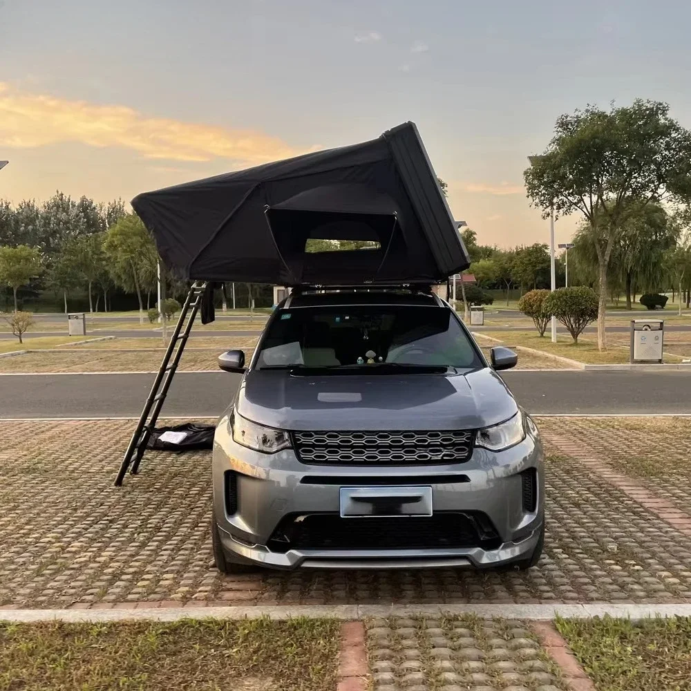 Factory Directly Supply Aluminium Hard Shell Car Roof Top Tent with Luggage Racks for Sale Waterproof Hard Top Roof Tent