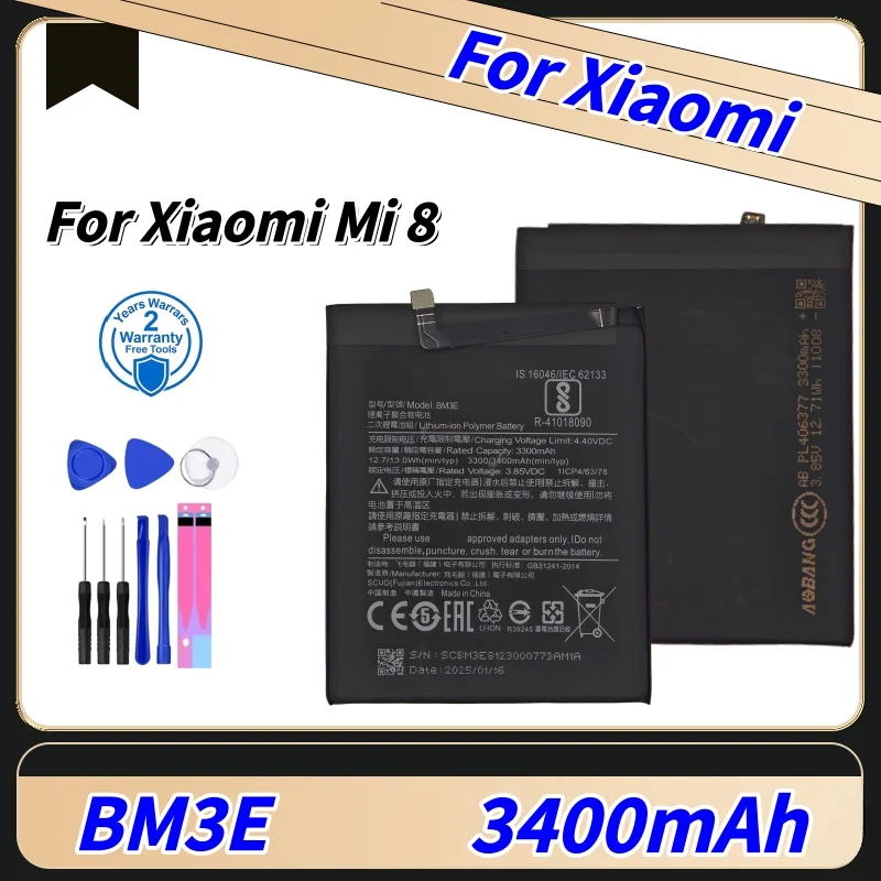 100%New High Quality Battery For Xiaomi Mi 8 9 10 11 11i 11T Ultra SE Lite 5GBatteries BM4F BM4N BM4X BM4Y BM3L BM3M BP42