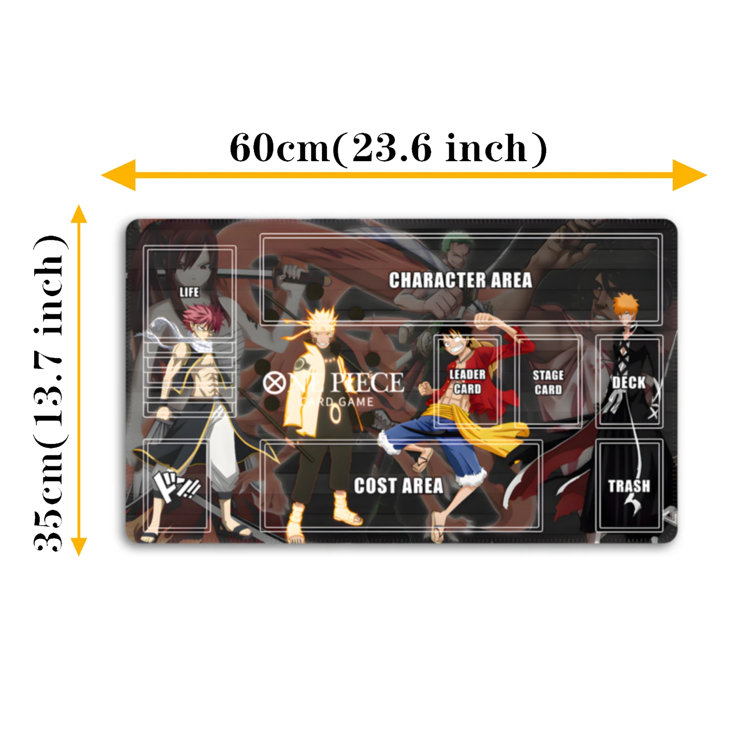 New One Piece Collection Trading Card Battle Playmat 600X350mm for Christmas Gift