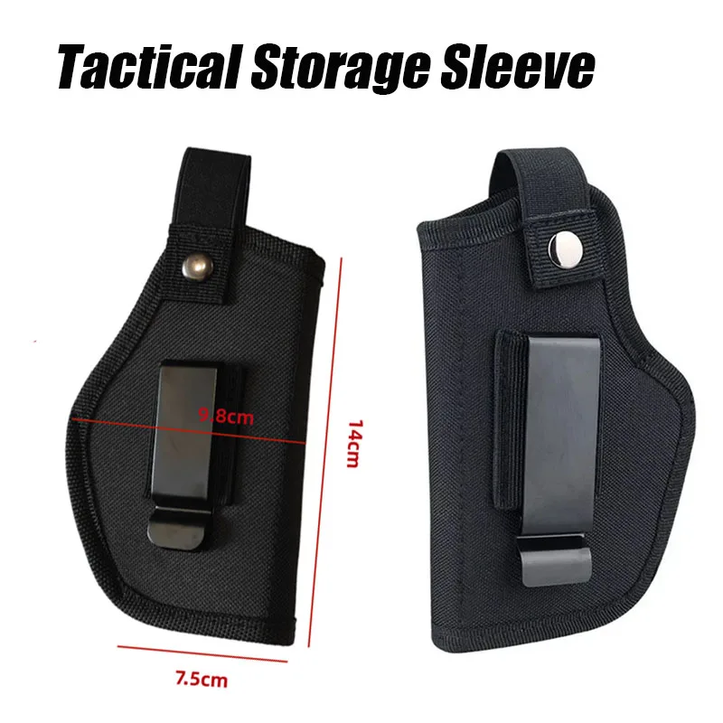 Universal Gun Holster Concealed Tactical Stealth Quick Draw Holster Accessories Carry Waist Belt Metal Clip Props Gun Bags