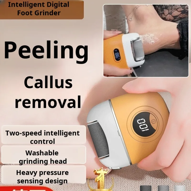 Broyeur de pieds électrique, élimination automatique des callosités, affichage numérique, plaque de pied, élimination des callosités du talon lisse
