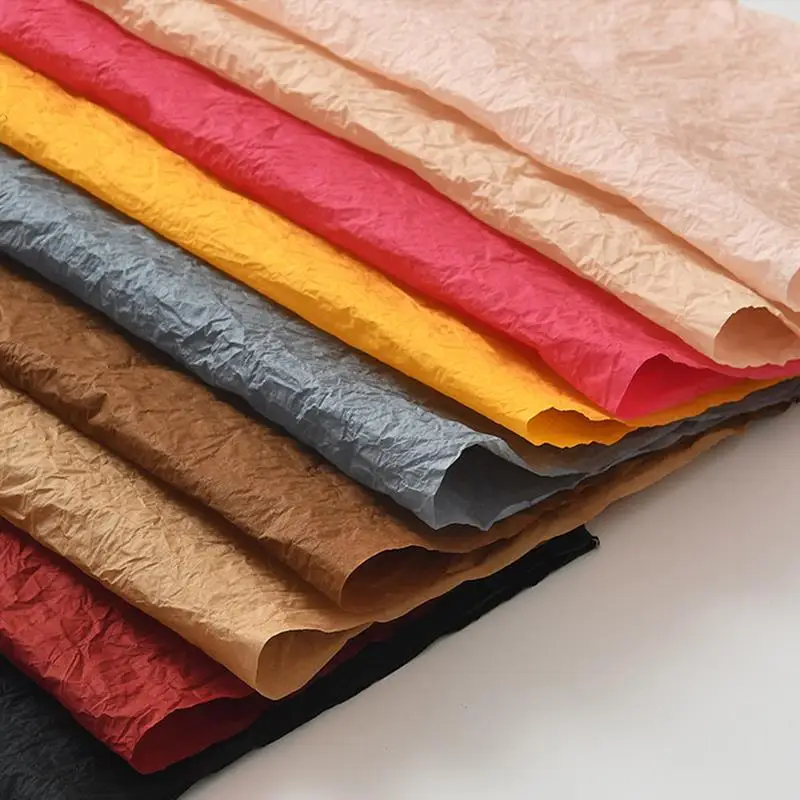 

5Pcs Vintage Crepe Paper 53x53CM Flower Bouquet Wrapping Paper Wedding Birthday Party DIY Flower Gift Packaging DIY Crafts Paper