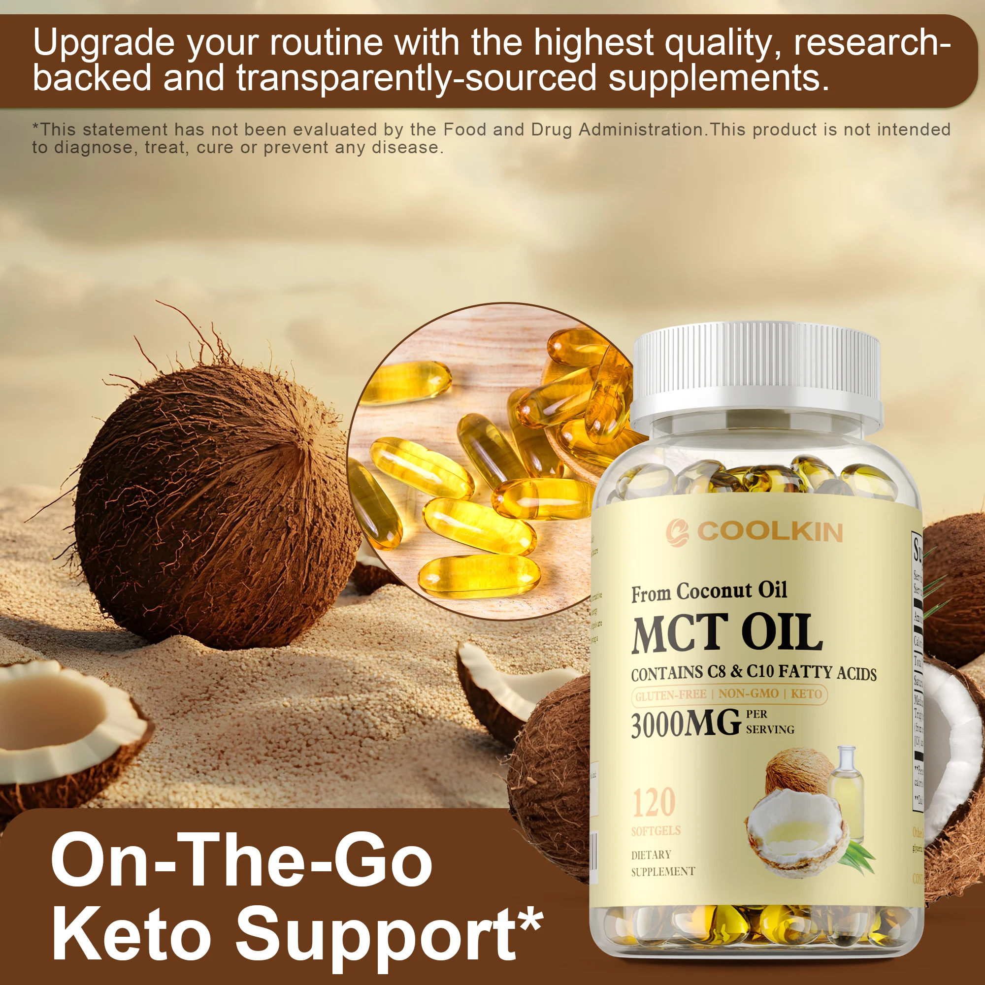 MCT Oil Supplement - Contains  - Mct Oil Coconut recension och pris