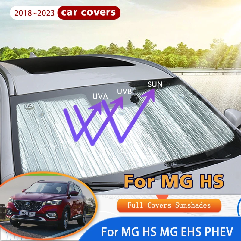 For MG HS 2021 MGHS 2022 Ehs Phev 2023~2018 Car Window Windshield Sunshade Protect Reflector Sun Shade Sun Visor Accessories