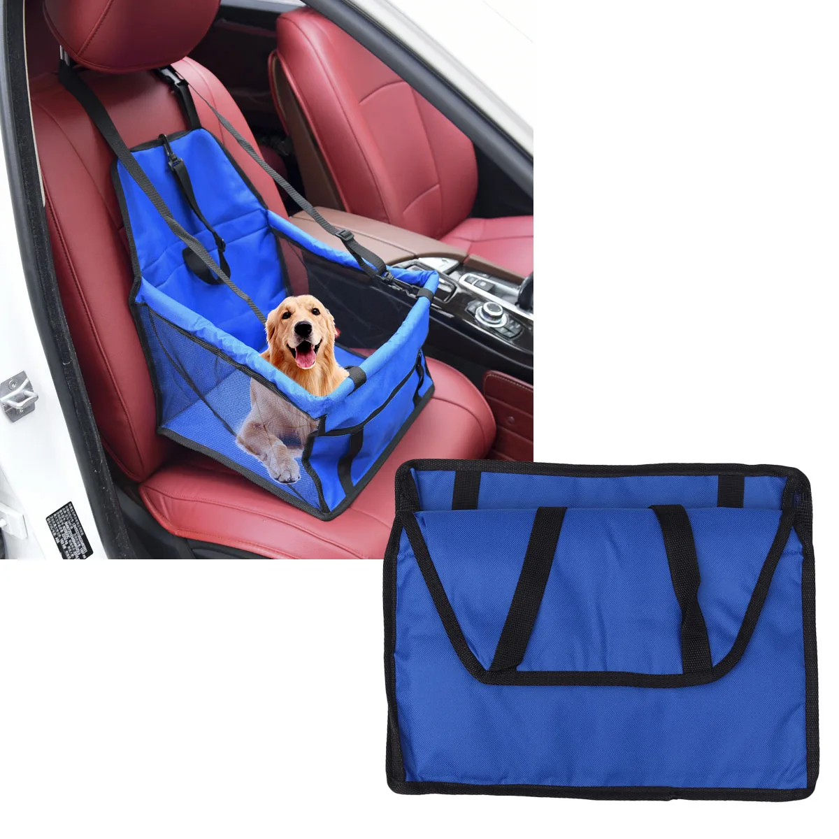 

Dog Car Seat Mesh Hanging Bag Waterproof Durable Safe for Pets Easy to Install and Dog Seat Cat Hanging Bag for