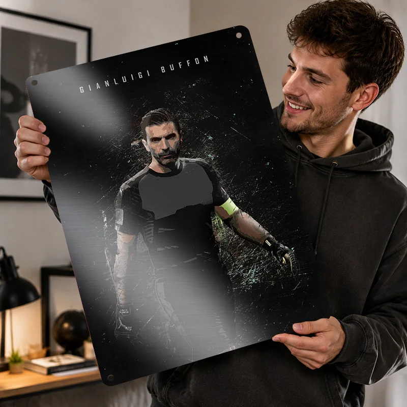 Gianluigi Buffon Printed Posters Personalized Metal Sign Sporting Legacy Design Wall Art For Game Room Bedroom And Football Fans
