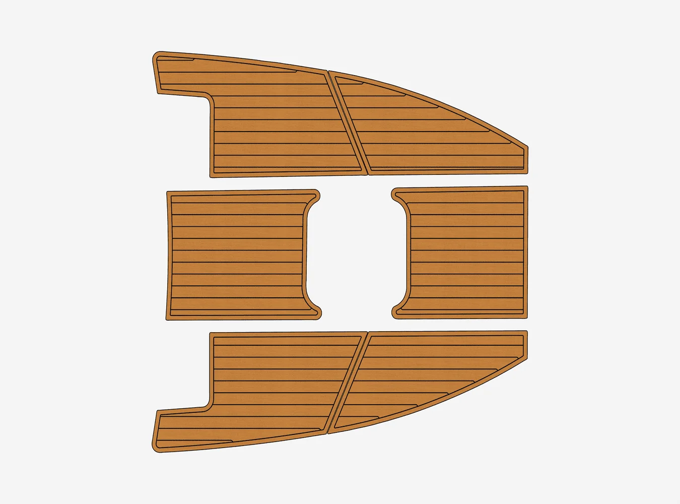 

1999-2000 Sea Ray 290 Sundancer 1/4" 6mm EVA foam Non-Slip PVC Teak Decking marine Mat seadek aqua carpet Marine Floor