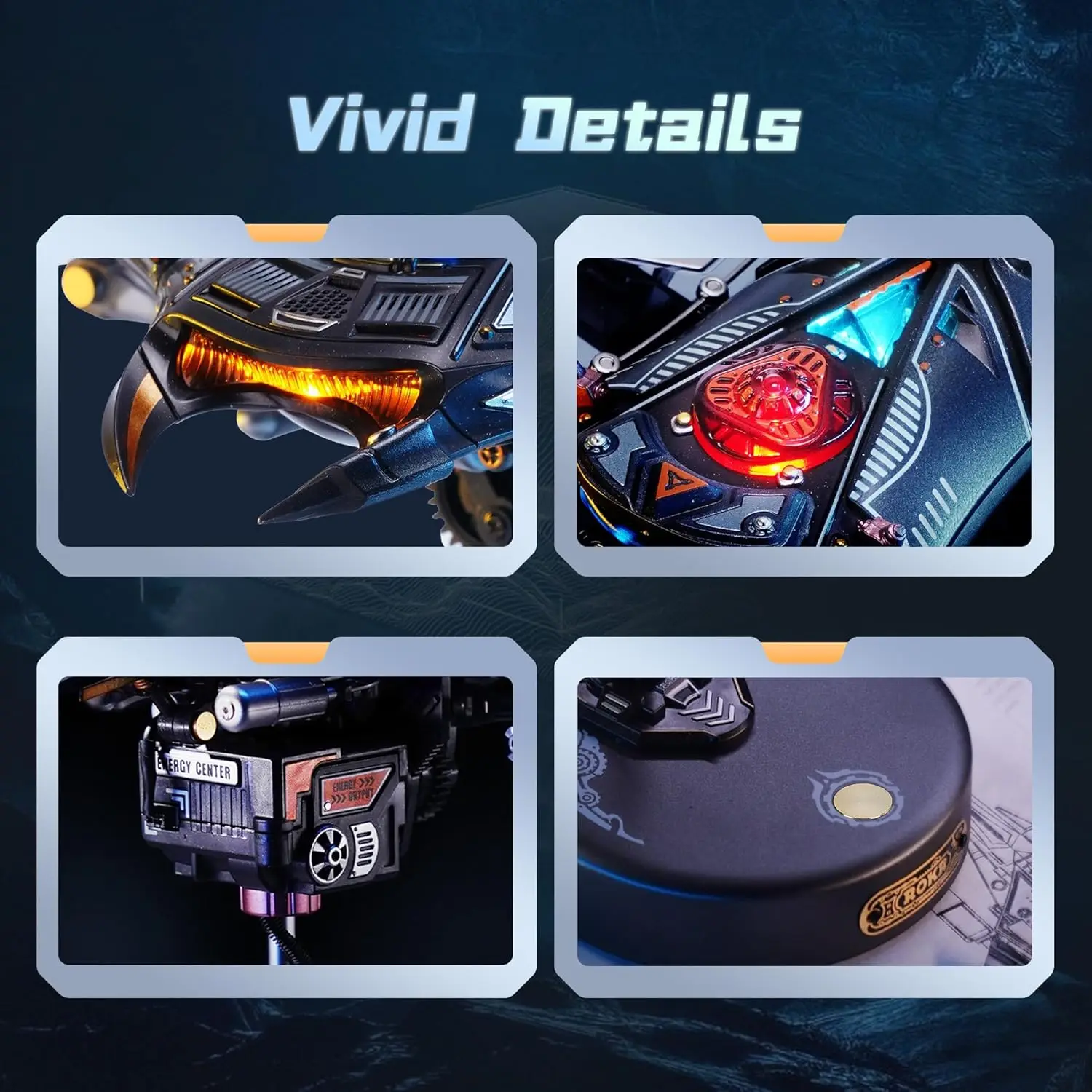 Robotime Rokr Manta Ray Kits de modelos de plástico mecánicos para adultos para construir rompecabezas 3D decoración Idea de regalo para coleccionistas de juguetes hombres