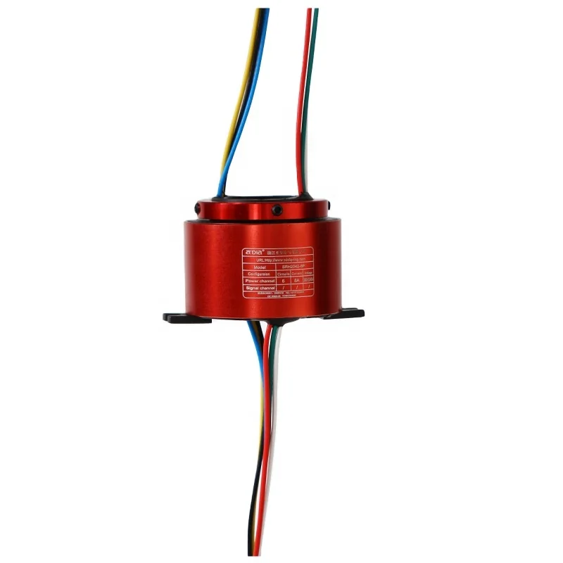 

SRH2042 Through Bore Slipring 6 Wires Current 2A OD 42mm Slipring Rotary Joint Electrical Connector