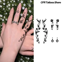 Flowers Plants Herbal Juice Tattoo Sticker Fake Tatto Temporary Tattoos Sexy Hotwife Trend Arm Waterproof Gift Wholesale Cheap