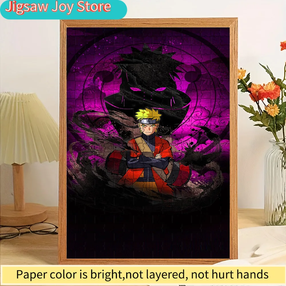 

Anime Naruto Uzumaki Sage Mode Purple Shadow Art Paper Jigsaw Puzzle, Mysterious Ninja Character Paper Puzzle, Collectible Educa