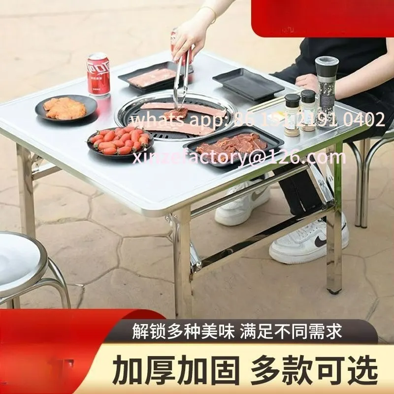 

Be suitable for Internet celebrity barbecue grill folding table home customizable