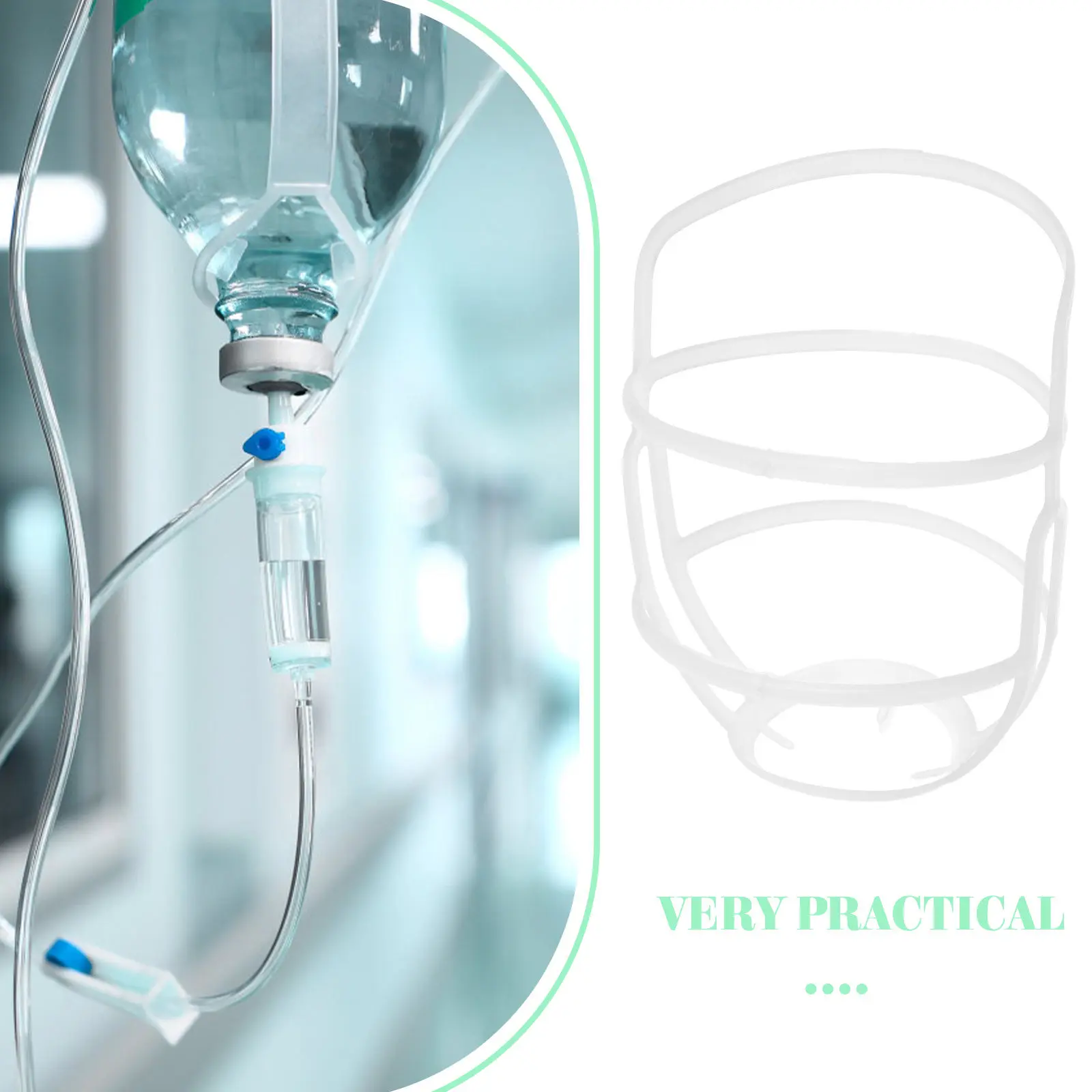 20Pcs Infusion Bottle Net Sleeve Sturdy Plastic Saline Bottle Holder for Clinic Hospital Use Reusable Infusion Rack Net Bag