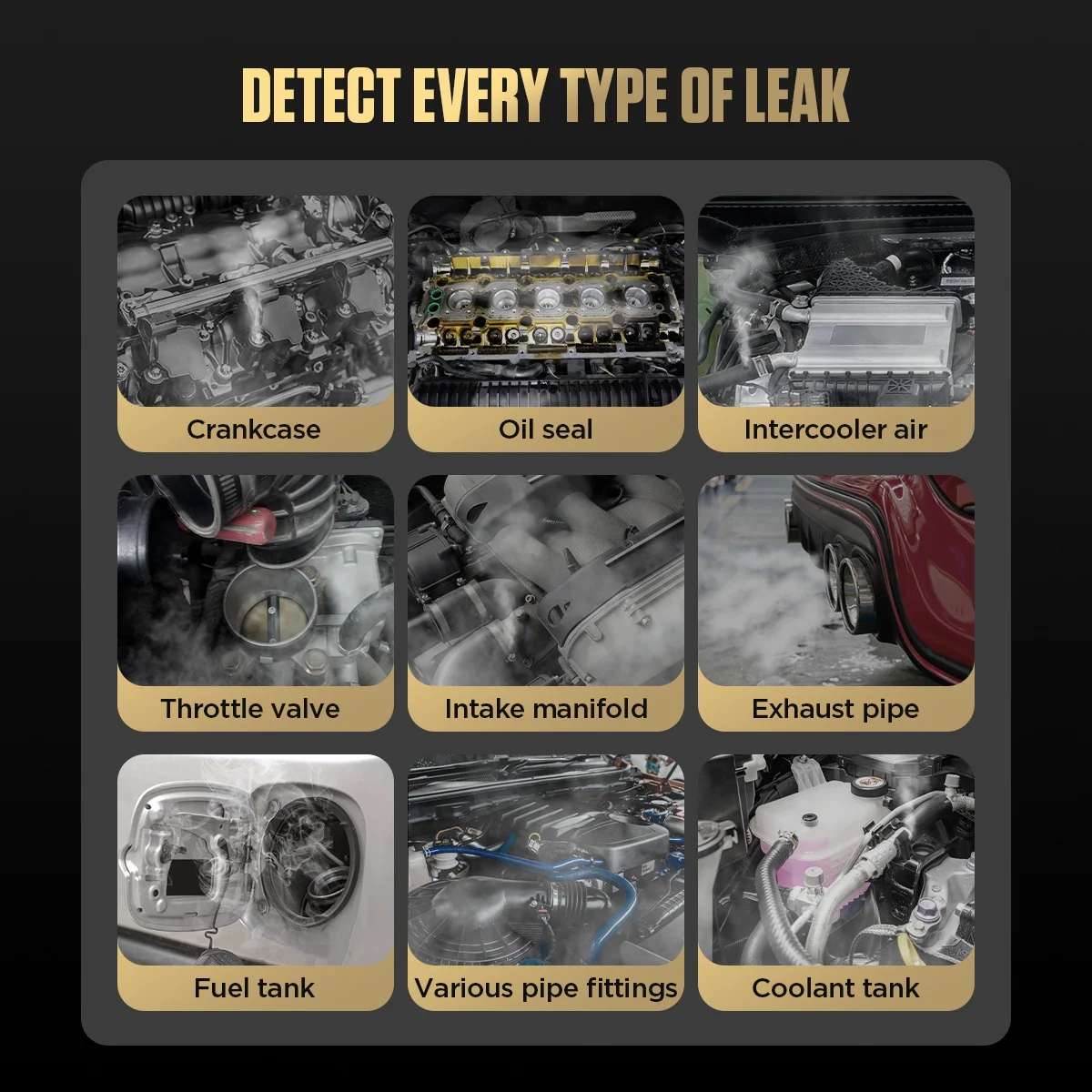 AUTOOL SDT100 Automotive Smoke Leak Detector for EVAP Smoke Tests Car Sealing Test Vacuum Leakage Diagnostic Tool