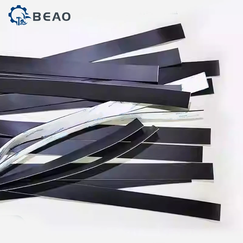 Black Self-Adhesive Silicone Strip Anti-Collision Shock-Absorbing Sealing Mat 300mm/1000mm Length for Home Safety Protection