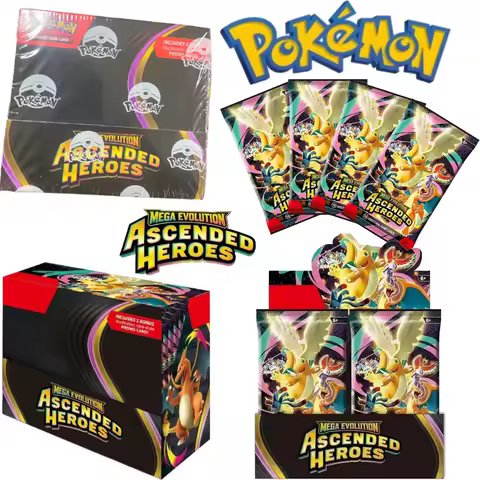 Pokemon Mega Evolution Booster Box English Version 36 Packs Ascended Heroes Phantasmal Flames TCG Trading Cards Collection Set