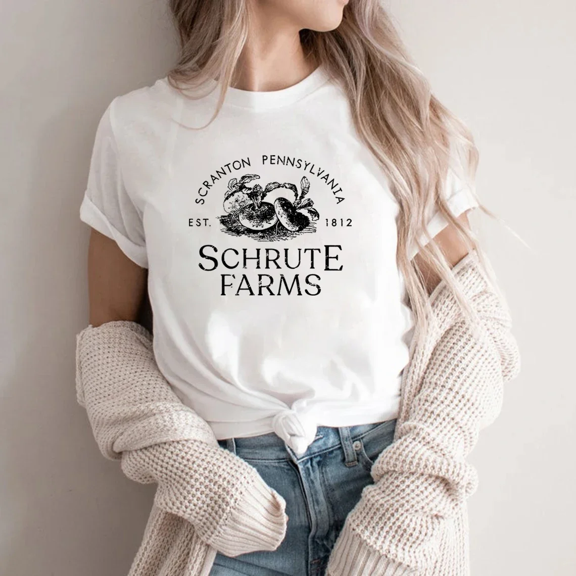 The Office Schrute Farms Beets Schrute Farms Women's T-shirt The Office TV Show Schrute Tops Tee Dwight Schrute Women's Clothing