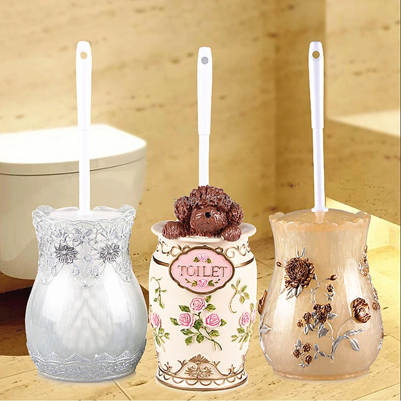 

Fashion art Creative bathroom Toilet Brush Set,Resin toilet Brush Holders Floor-standing toilet cleaning brushes