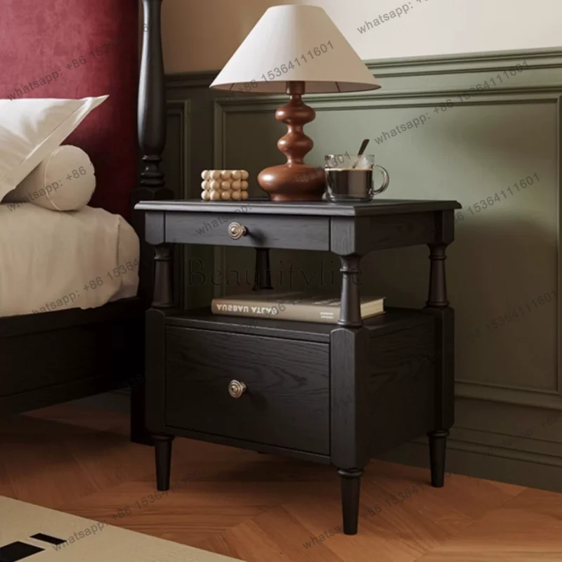 Luxury Modern Nightstand Premium Vintage Beauty French Nightstand Drawers Storage Cajones De Dormitorio Bedroom Furniture