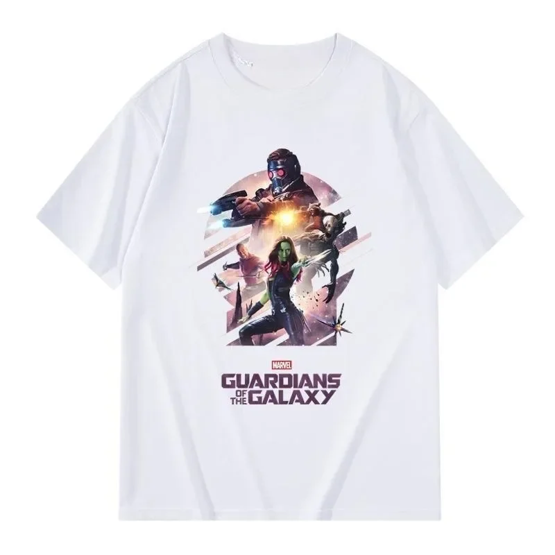 Camiseta con estampado 3D de Fashion Marvel "Guardians of the Galaxy", elegante, holgada, informal de verano para hombres y mujeres.