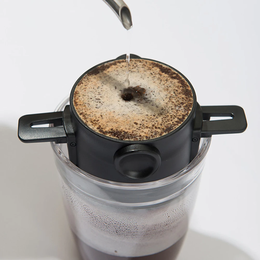 1-5PCS Portable Coffee Filter Collapsible Coffee Maker Stainless Steel Drip Coffee Tea Holder Foldable Pour Over Coffee Dripper