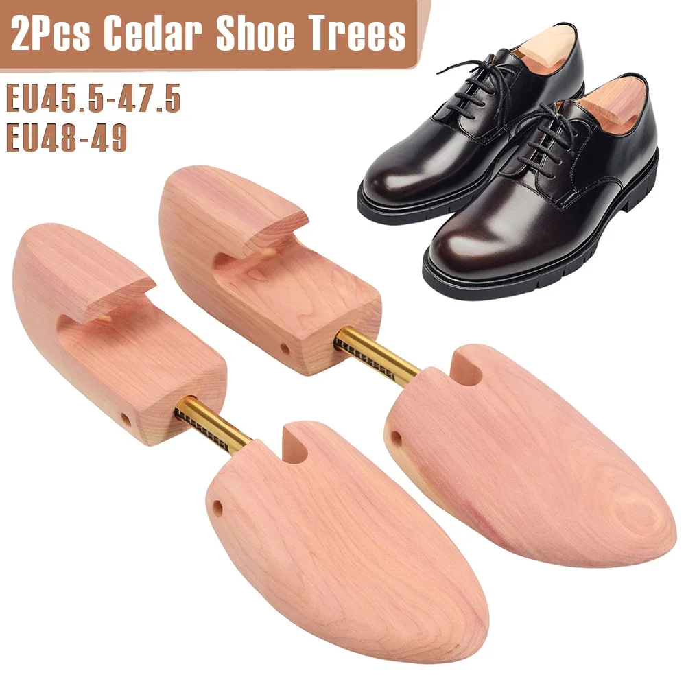 

2 шт., кедровые деревья для обуви, деревянные регулируемые носилки для ботинок, впитывающие влагу кроссовки, кожаные аксессуары для обуви для мужчин и женщин