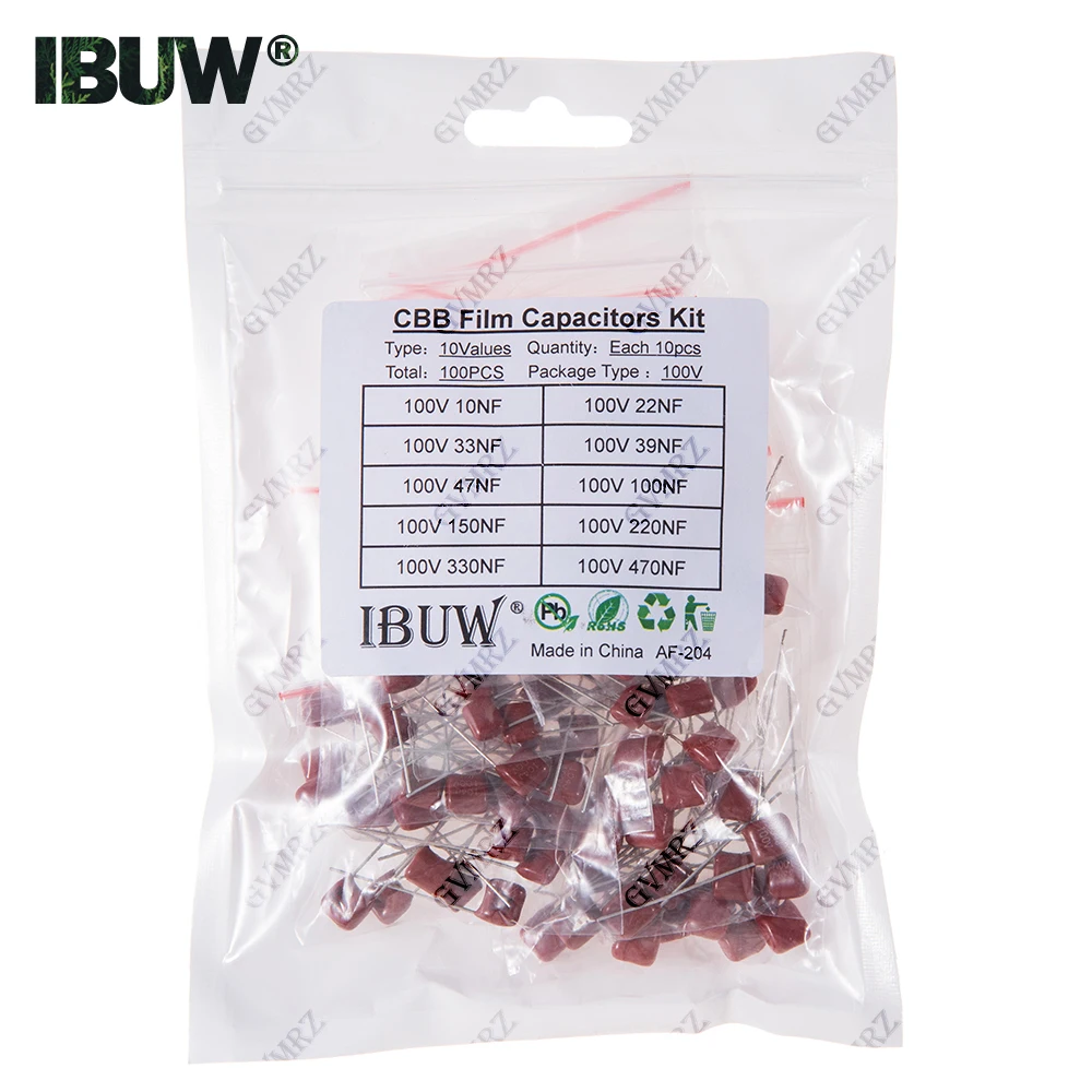 CBB Polypropylene Film Capacitor Kit,  for DIY Electronics, Power Supply, Audio Equipment Universal CBB Capacitors Set