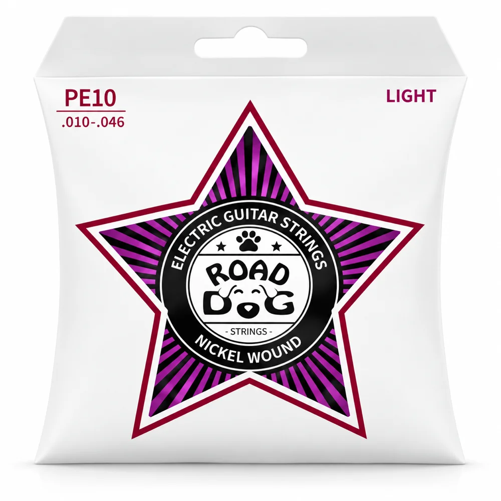 Electric Guitar Strings 6 String Set Nickel Wound Coated Strings PVD Anti-Rust Long Lasting 009-042 010-046 Extra Light Light fo