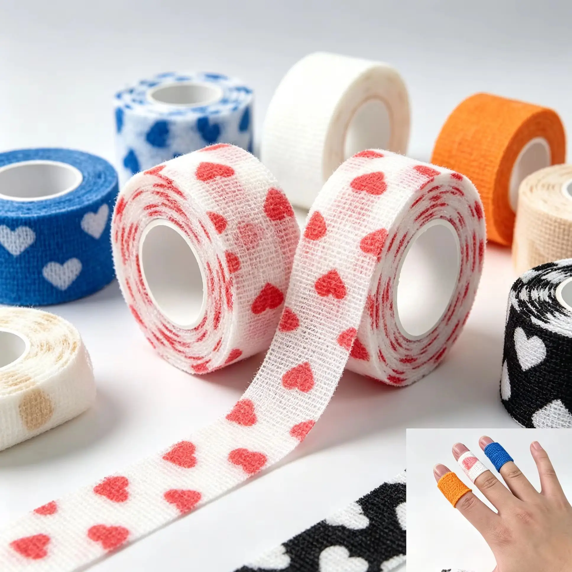 Self‑Adhesive Elastic Finger Bandage Anti‑Callus Anti‑Wear Finger Protector Wrap Tape for Students Writing, Minor Wound Dressing