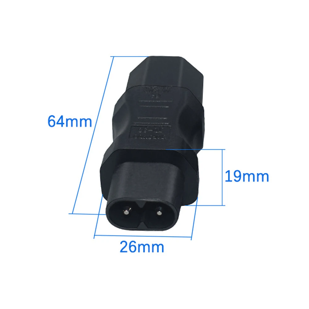 1PCS JD-38 Eight Character Public Head to Pinzi Female C8-C13 Converter AC250V 10A Power Adapter Converter