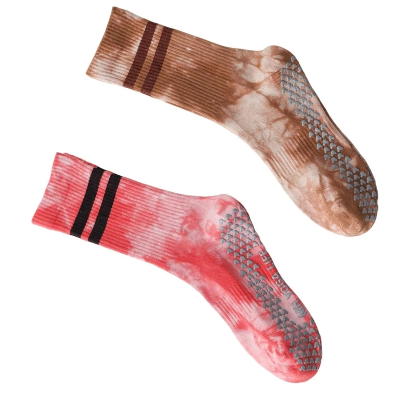 

2 пары нескользящих носков в полоску для тренировок, для больниц, фитнеса, пилатеса, танцев, незаменимая одежда, спортивные JOME