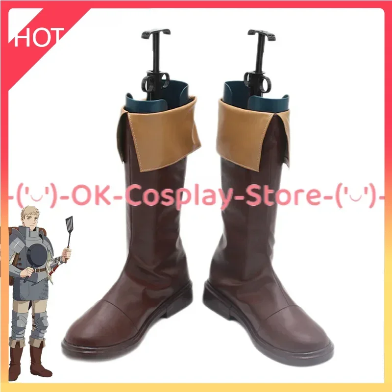 Chaussures de Cosplay Laios en Cuir PU, Bottes de Carnaval d'Halloween sur Mesure, Accessoires d'Anime Délicieux dans le Donjon