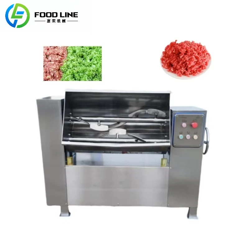 FL Customized Industrial Horizontal Vegetable Meat Mixer Twin Shaft Stirring Sausage Stuffing Mixer Vacuum Mixer