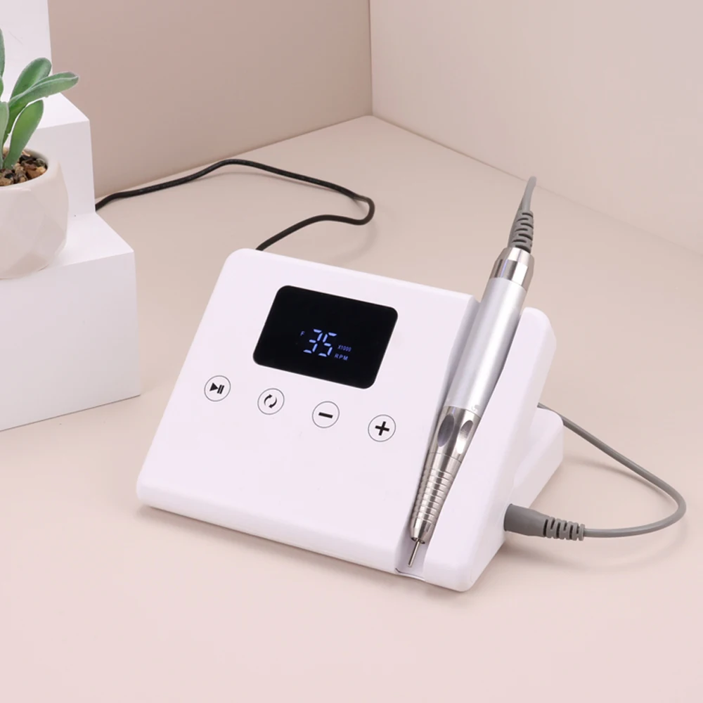 New Arrival Innovative Telephone design 85w 35000rpm Professional Plug-in E-file Electric Nail Drill Machine Manicure Pedicure