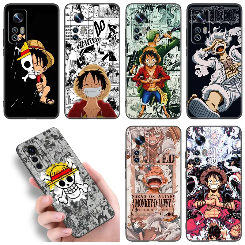 Anime Luffy Pirates King Phone Case For Xiaomi Mi 9 SE 8 10 10T 11 12 13 Lite 9T 11T 12S 12T 13T Pro 5G 11i 12X Black Cover