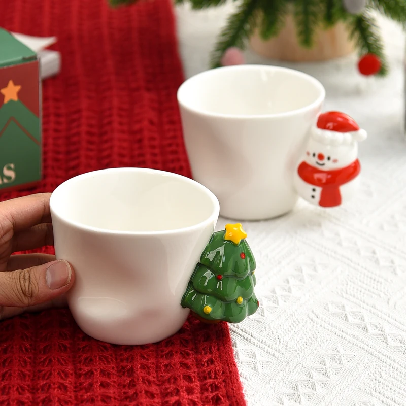 

Christmas-themed mugs,snowman Christmas tree ceramic cups,Christmas gift couple cups,home office festive atmosphere coffee cups