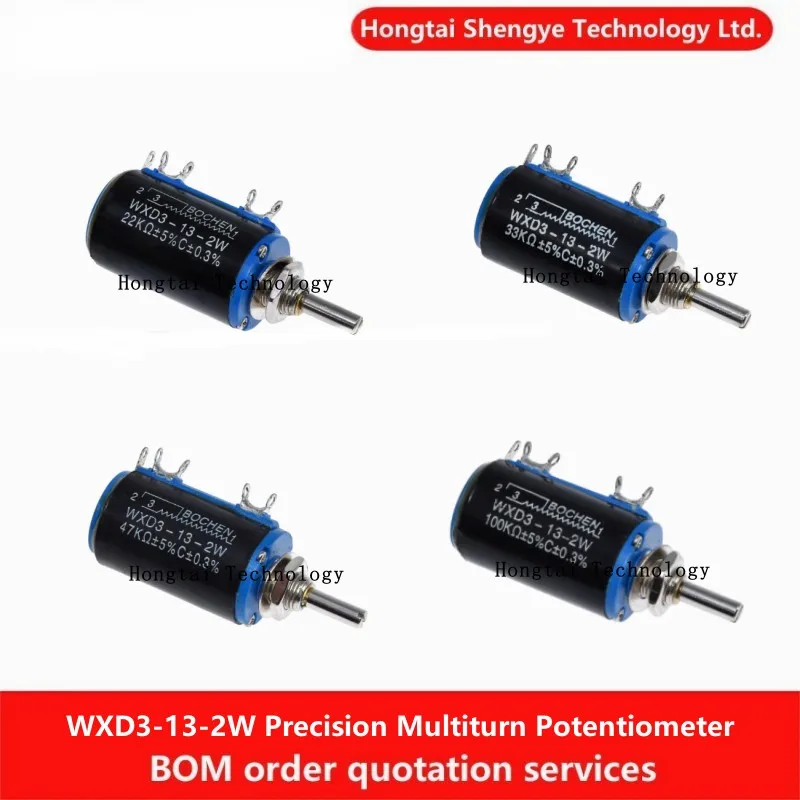 Hong Tai WXD3-13-2W Precision Multi-turn Potentiometer 1K/2.2K/3.3K/4.7K/10K/33K/47K/100K