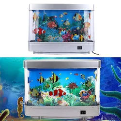 Creative Simulation Ornamental Fish Lamp ABS Plastic Ambient Light Fish Aquarium Table Top Bedroom Kids Room Decoration