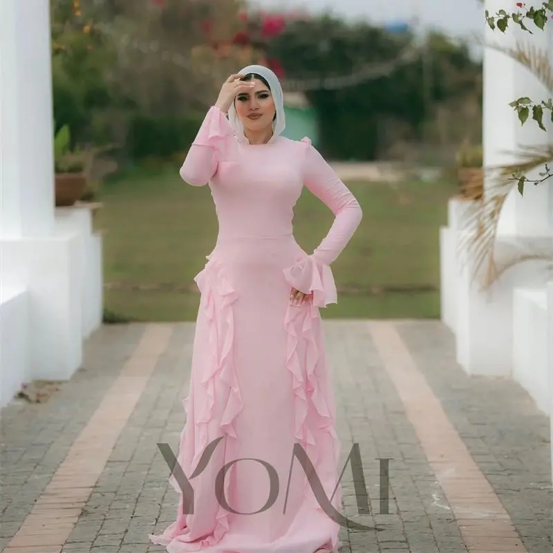 

YoMi Evening Dresses A-Line Chiffon Customize Long Dirlls Wedding Prom Dresses for Special Occasions Formal New in Dresses