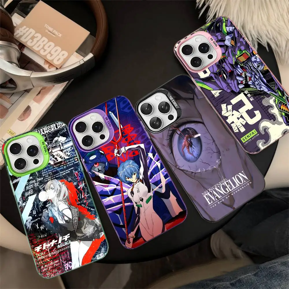 Anime Classic E-evangelion Color Phone Case For IPhone 17 16 15 14 13 12 11 Pro Max Plus Pro Shell view 5